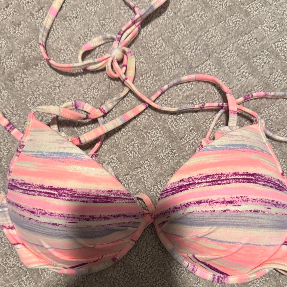Victoria's Secret Multicolor Striped Bikini